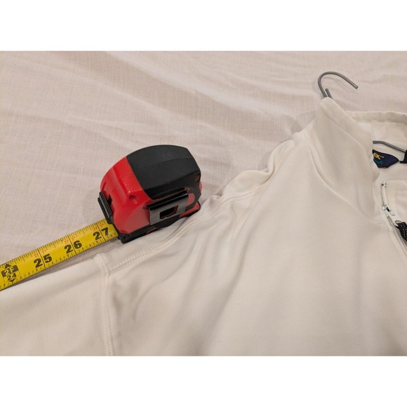 Eddie Bauer EBTEK Pullover Mens XLT‎ White Quarter Zip Mock Neck Chest Pocket - Picture 15 of 16